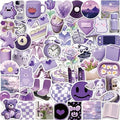 56pcs Purple Aesthetic Stickers for Waterproof Vinyl Decals | Cute Laptop, Water Bottle, and Journal Decor