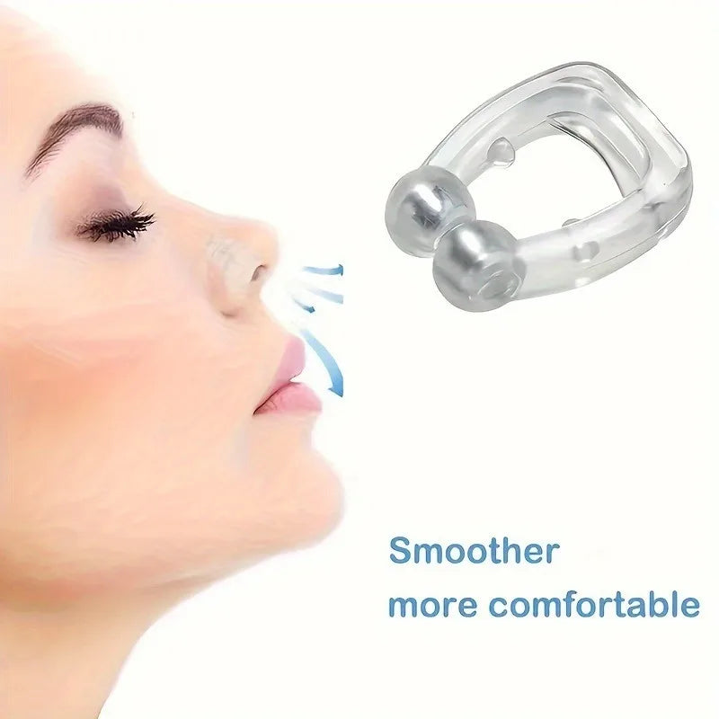 Magnetic Anti-Snoring Nose Clip | Non-Electric Sleep Aid for Quiet Breathing