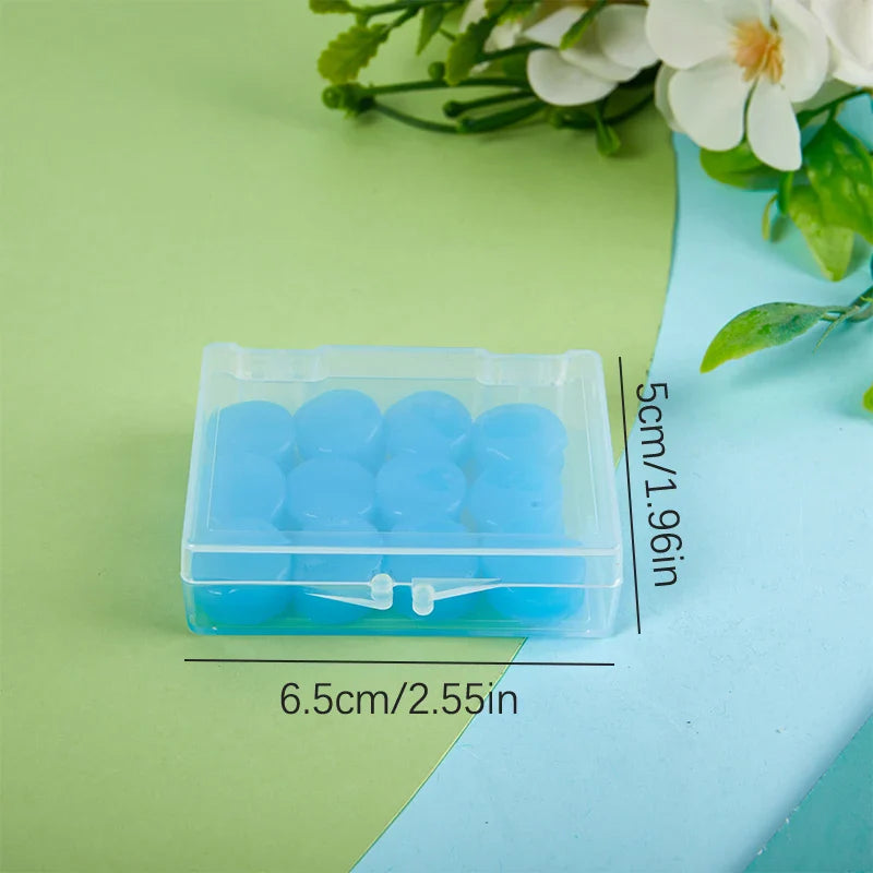 Moldable Silicone Ear Plugs | 12 Pack Reusable Noise Reduction for Sleep and Swimming