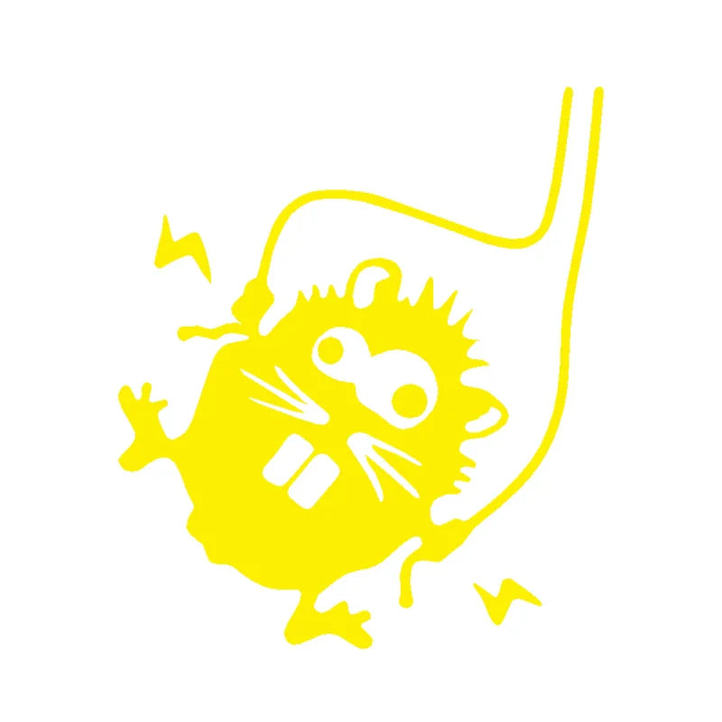 Funny Mouse Decal Sticker for Wall Switches | Warning Sign High Voltage Hamster Electrical Socket Decor