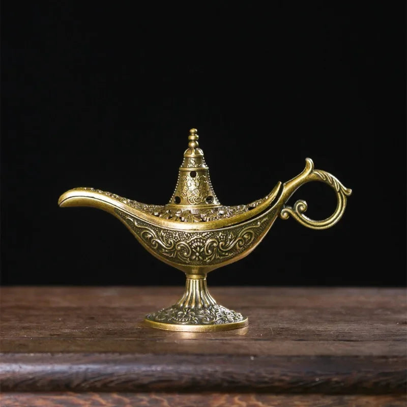 Antique Style Incense Burner | Metal Aroma Lamp for Home Decor