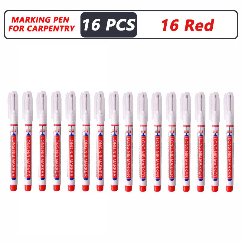 Deep Hole Long Nib Markers for Metal Wood Tile | 8-Pack Waterproof Marking Pens