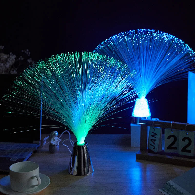 LED Fiber Optic Star Night Light | Multicolor Mood Lamp for Home Decor