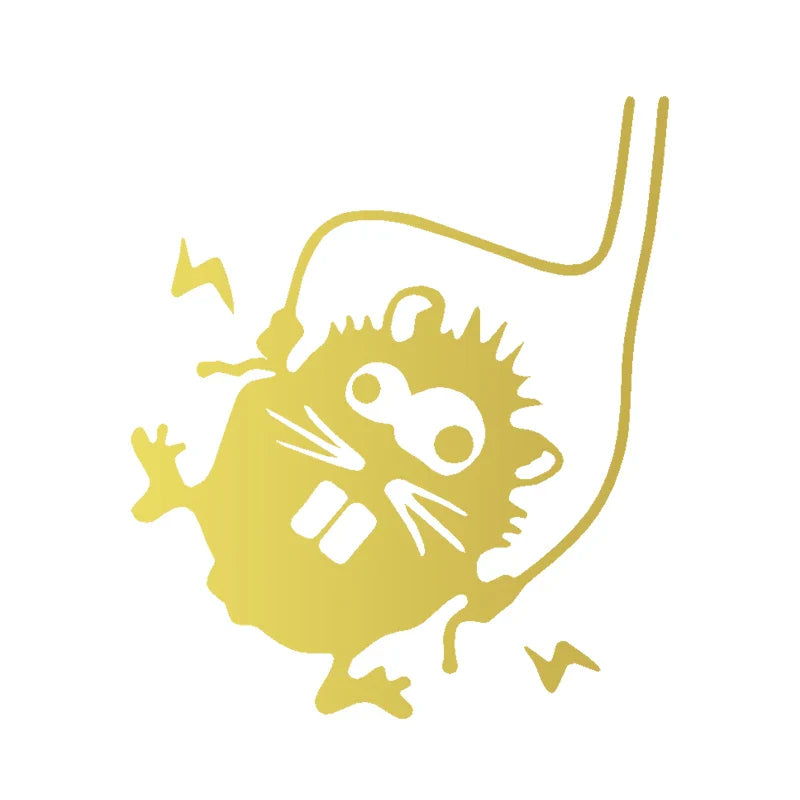 Funny Mouse Decal Sticker for Wall Switches | Warning Sign High Voltage Hamster Electrical Socket Decor
