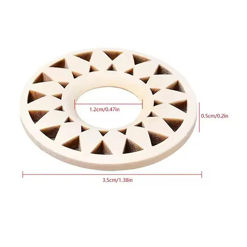 Wooden Crystal Ball Holder Stand | Hollow Sunflower Design Display