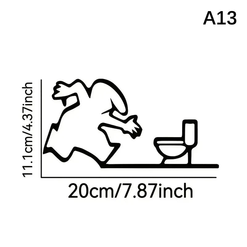 La Linea Minimalist Line Art Door Sticker | Home Decoration