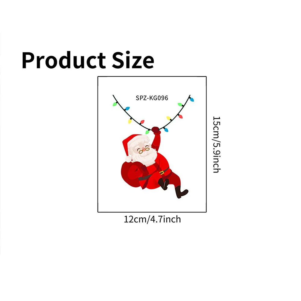 1-Pack Christmas Wall Switch Stickers | Santa Claus Cartoon Self-Adhesive Decals for Holiday Decor