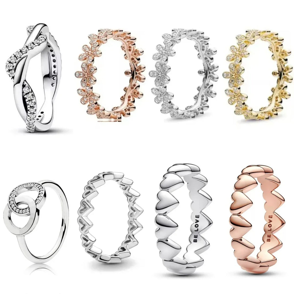 925 Silver Stackable Infinity Heart Ring | Wedding Jewelry Gift