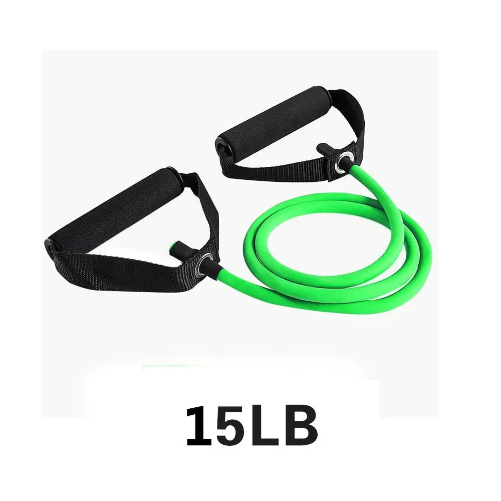 5 Level Resistance Band Set | Elastic Pull Rope with Handles for Home Strength Training