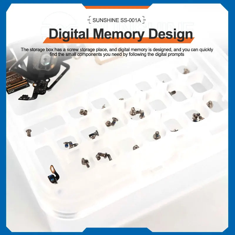 Sunshine Storage Box SS-001A | Multi-Function Organizer for IC Motherboard Parts and Phone Repair Tools