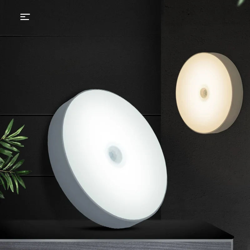 LED Smart Human Body Sensor Night Light | USB Rechargeable Emergency Lamp with Magnetic Suction