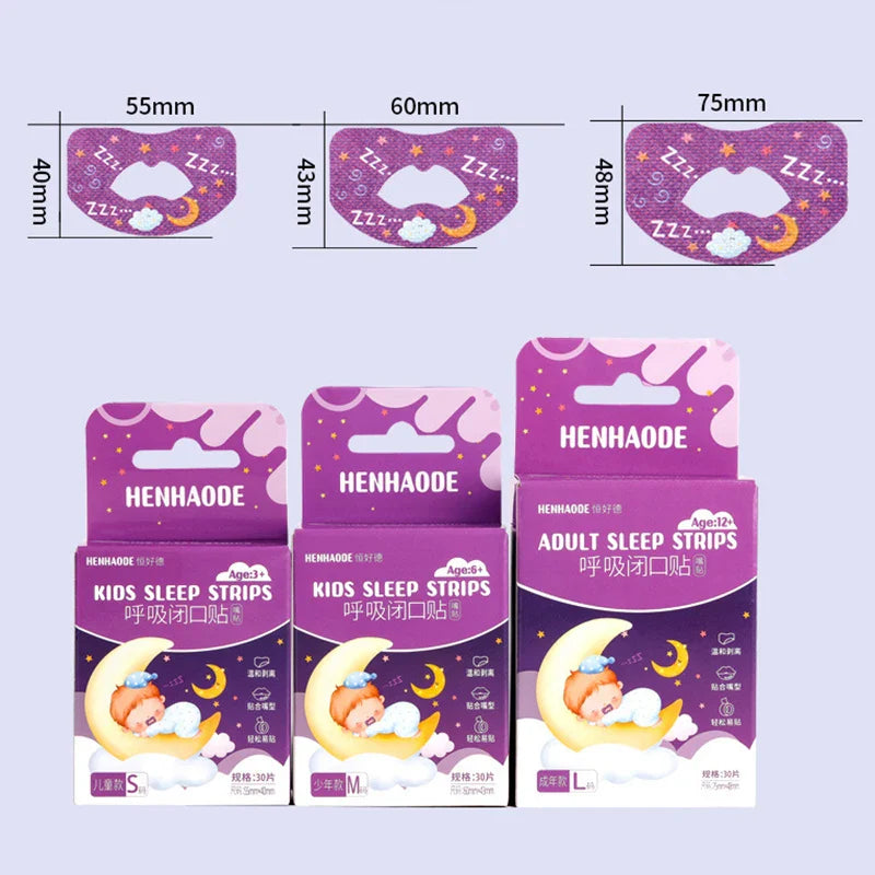 30 Pieces Breathing Correction Patch | Cartoon Anti-Snoring Stickers for Kids and Adults