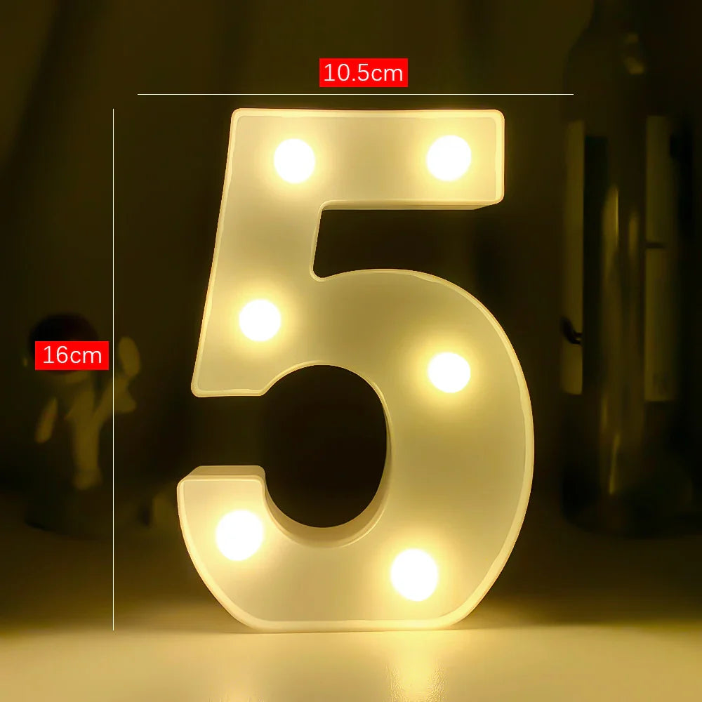 Creative Luminous Letter Night Light | Battery-Powered LED Decor for Parties