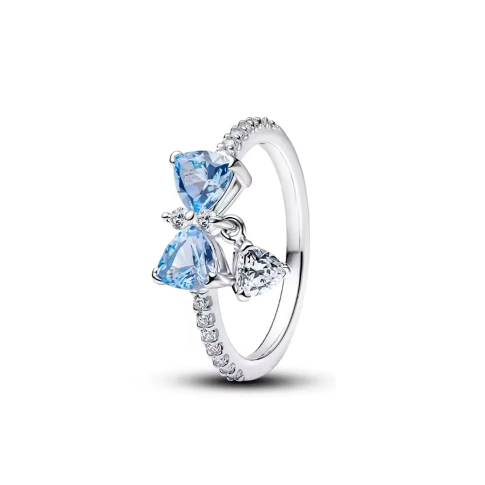 925 Sterling Silver Lotus Bow Ring | Elegant Women's Gift Ring