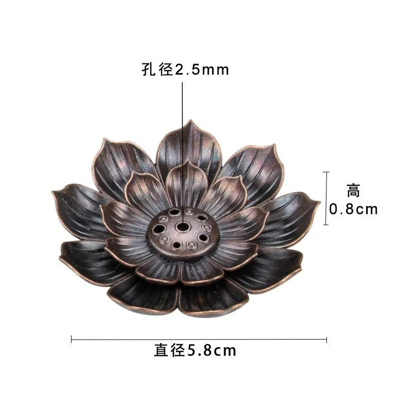 Metal Zen Lotus Buddha Incense Burner | Decorative Incense Stick Holder for Office and Home