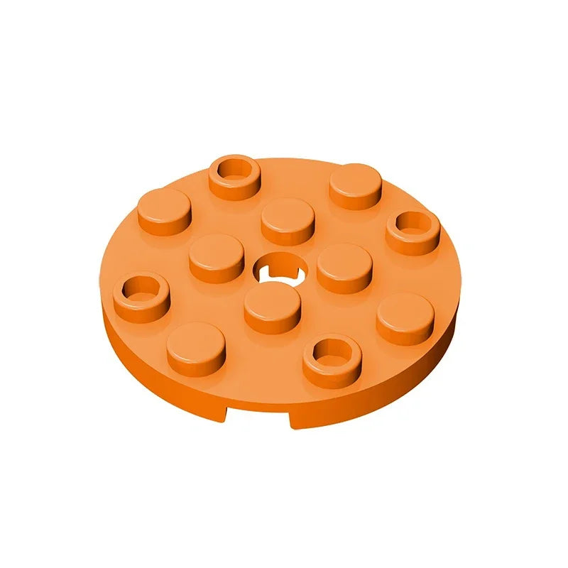 Gobricks GDS-841 Round Plate 4x4 with Hole | Compatible Building Block for DIY Creations