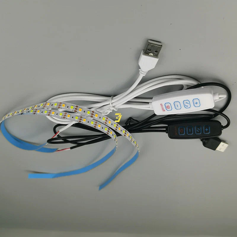 5V USB LED Strip Light | Two-Color Temperature with Electrodeless Dimming