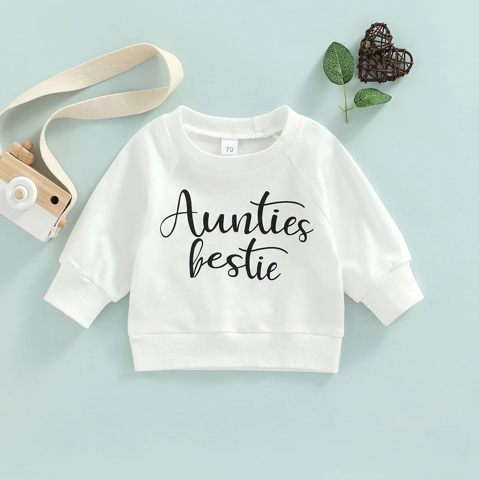 Baby Long Sleeve Letter Print Sweatshirt | Soft Cotton Blend Pullover for Girls