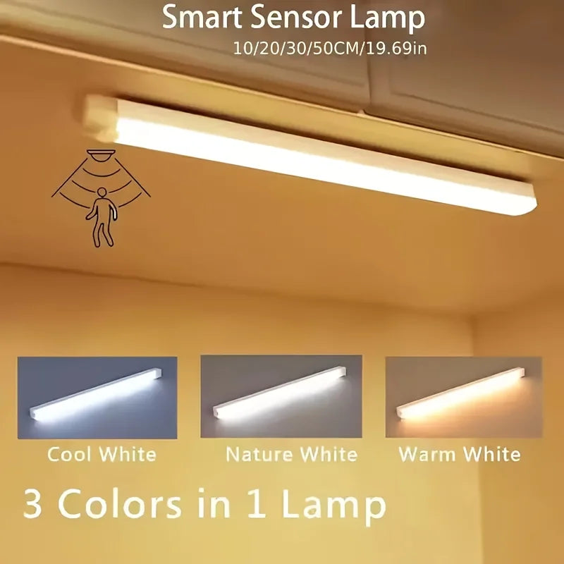Rechargeable Sensor Night Light | 4 Sizes, 3 Color Modes, Magnetic & No Drill