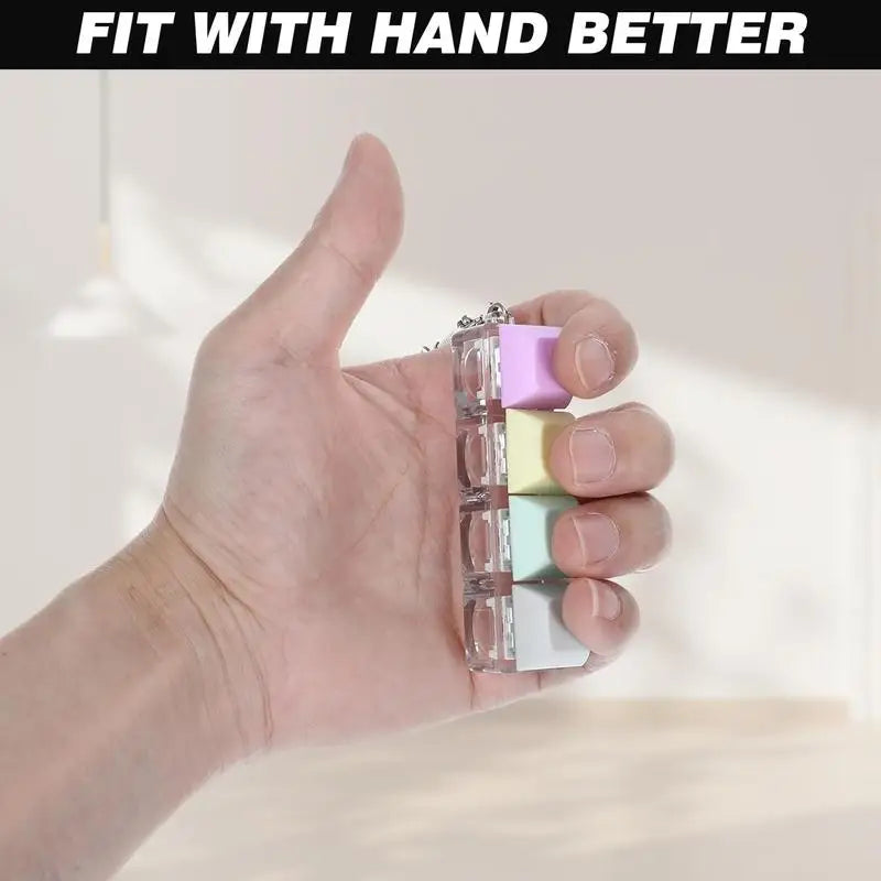 Portable Keyboard Switch Tester | 4 Mechanical Switches with Carabiner Fidget Toy