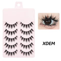 5 Pairs Manga Lashes Soft Natural Long False Eyelashes | Anime Wispy Strip Lashes for Korean Doll Eye Makeup