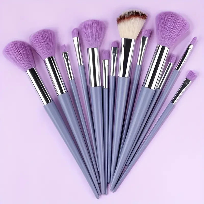 13-Piece Makeup Brush Set | Complete Eye Shadow, Concealer & Powder Brush Kit