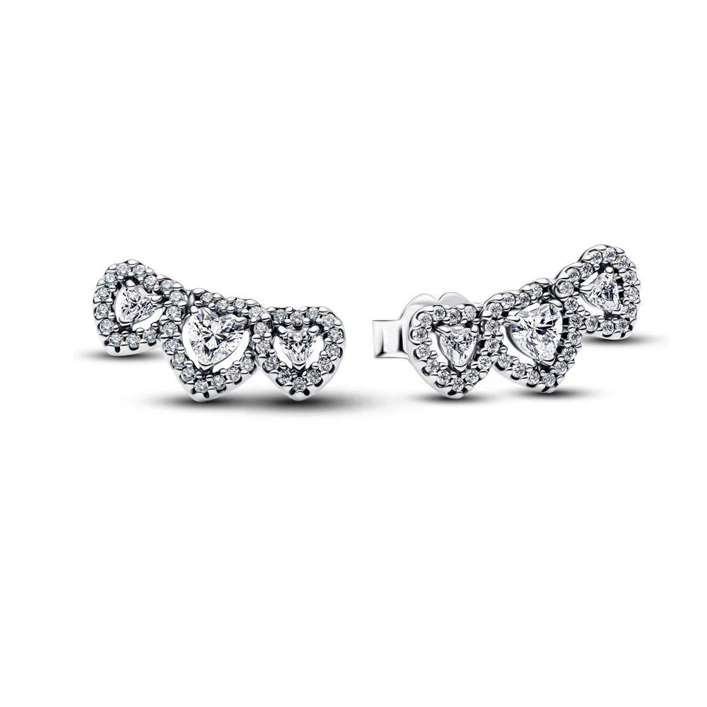 2026 New 925 Silver Elephant Cherry Blossom Butterfly Heart Earrings | Fine Jewelry for Women