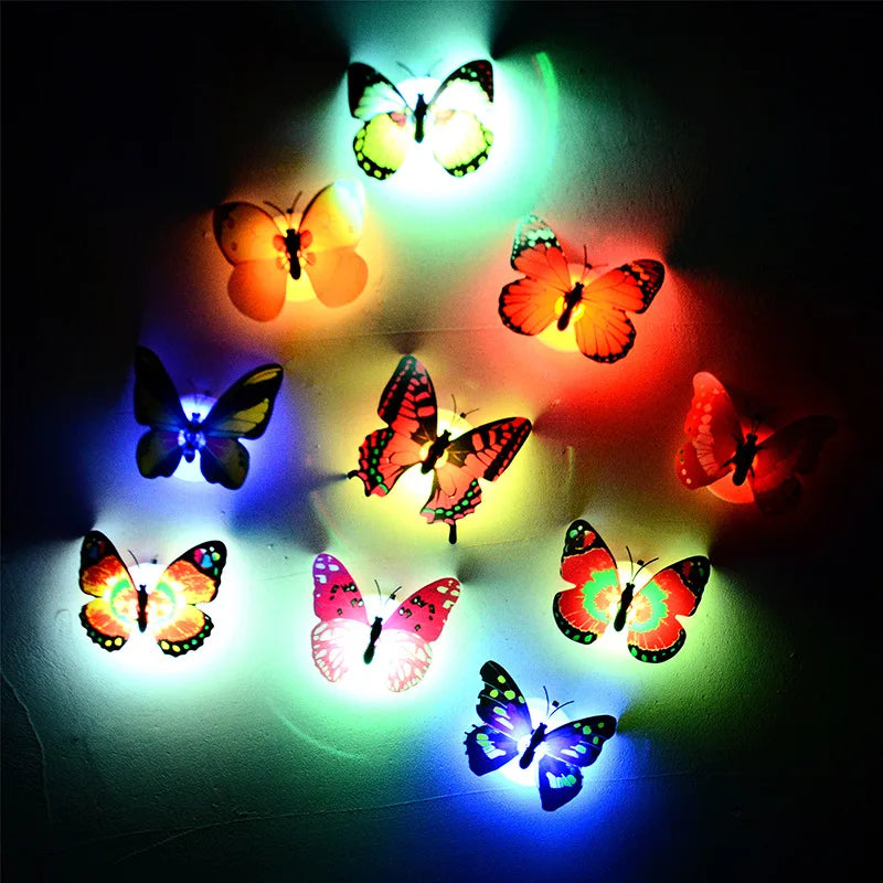 LED Butterfly Night Light | Colorful Fridge Magnet Decor for Home