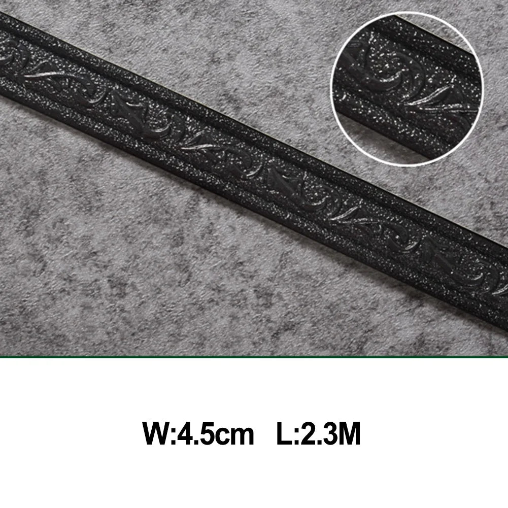 3D Decorative Foam Wall Trim | Self-Adhesive Skirting Border Strip