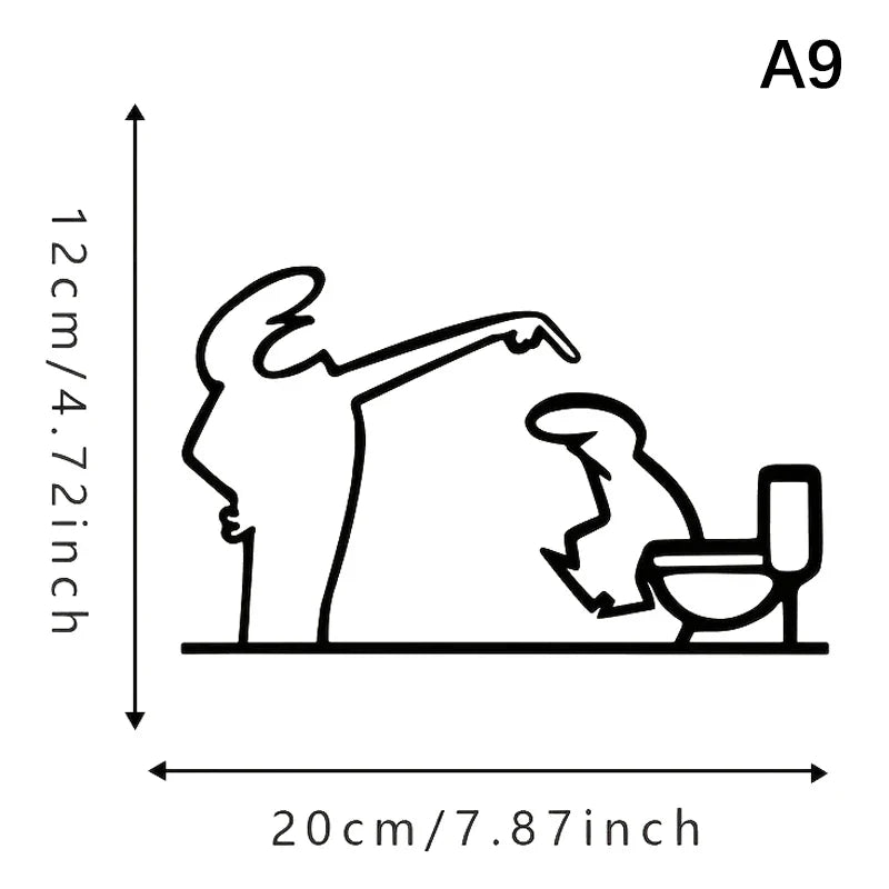 La Linea Minimalist Line Art Stickers | Modern Home Decor Door Decal