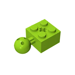 Gobricks GDS-976 Technical Brick Modified 2 x 2 with Ball Joint and Axle Hole | Compatible with Lego 57909