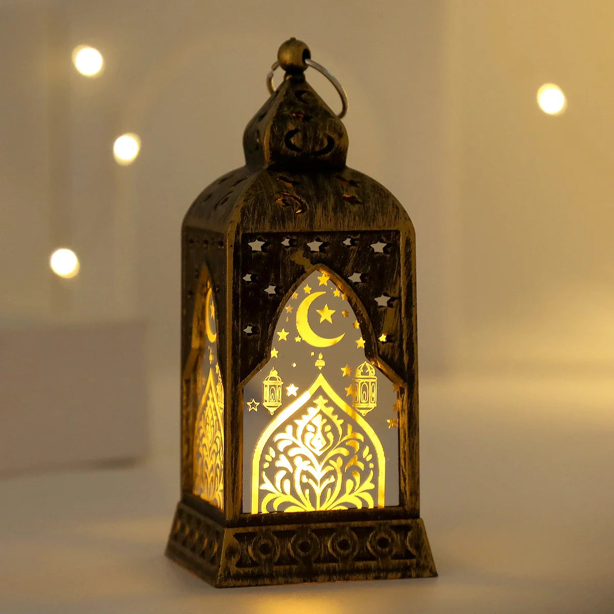LED Star Moon Candlestick Light | Ramadan Decoration with Castle Wind Lamp