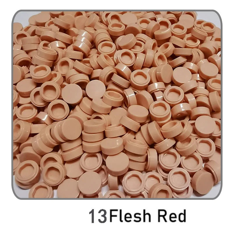 1000Pcs Tile 1x1 Round Building Blocks | 52 Color DIY Educational Creative Toy Set