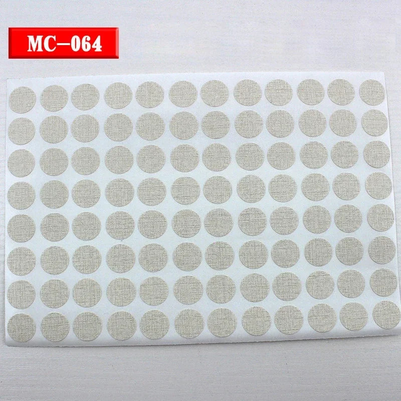 96Pcs 15mm Wood Furniture Screw Cap Covers | Self-Adhesive Hole Stickers for Desk Cabinets