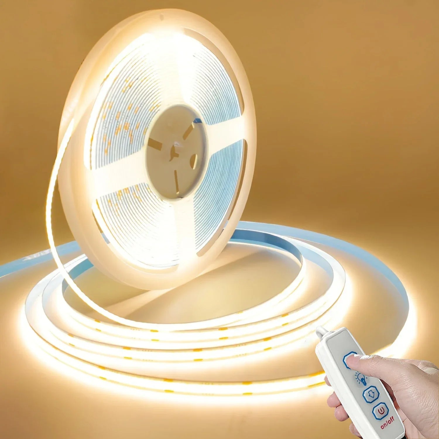 COB LED Strip Lights 5V USB Dimmable | 320 LEDs/m Flexible Ribbon for Kitchen Cabinet Mirror Bedroom