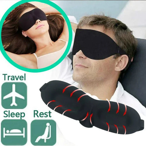3D Sleep Mask for Travel and Nap | Lightweight Eye Cover with Storage Bag and Earplugs