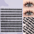 160 Pcs Wheat-Ear Shape Fake Eyelashes | Fine Stem DIY Eyelash Extension Clusters