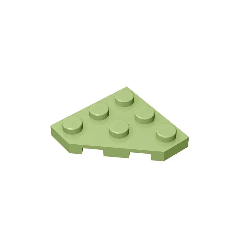 Gobricks GDS-556 Wedge Plate 3 x 3 Cut Corner | Compatible Building Block for DIY