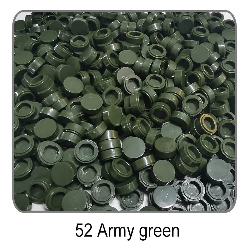 1000Pcs Tile 1x1 Round Building Blocks | 52 Color DIY Educational Creative Toy Set