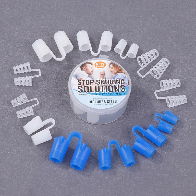 Silicone Anti Snore Nasal Dilators 4/8 Pack | Snoring Nose Clip for Better Sleep