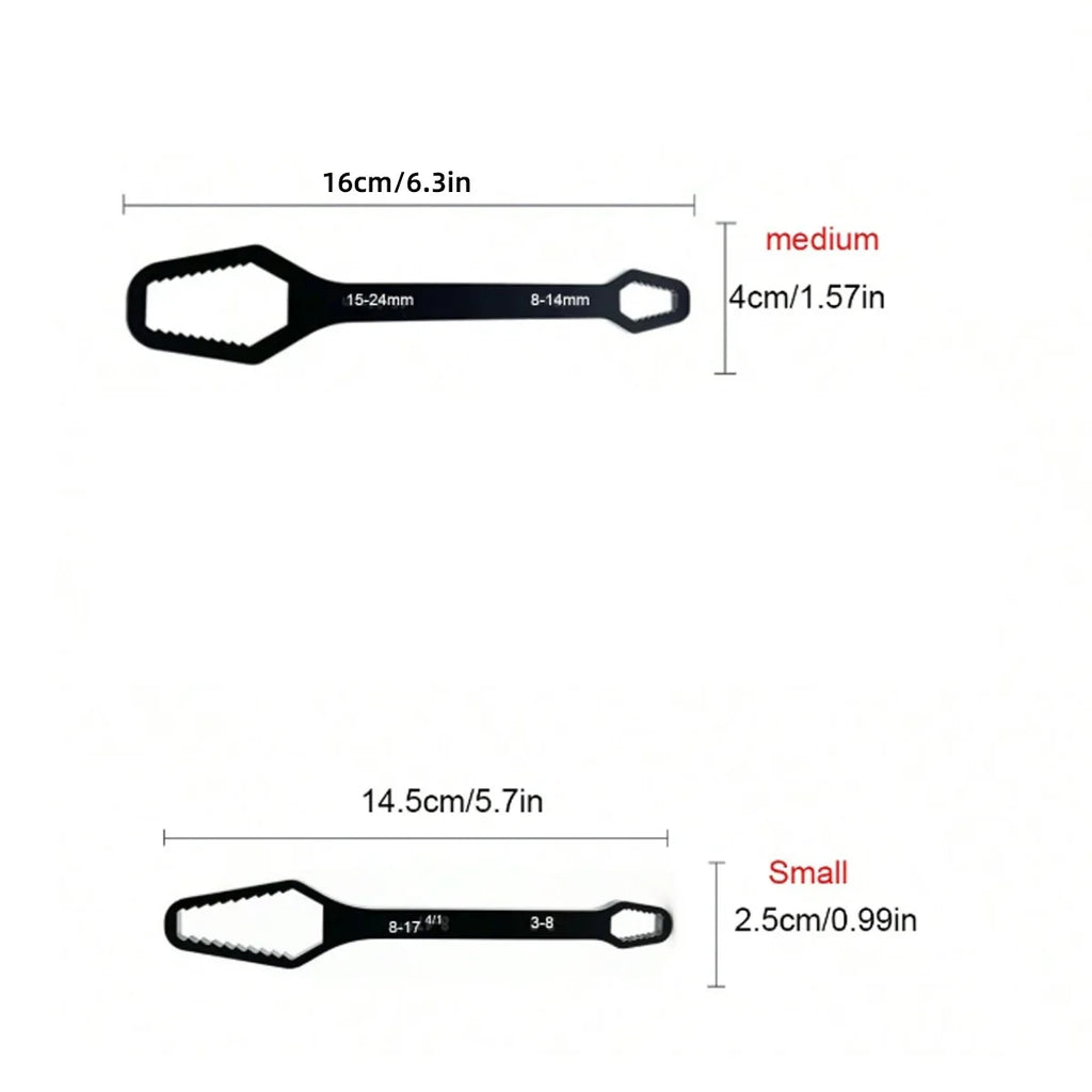 Adjustable Self-Tightening Double Head Wrench | Multi-Functional Tool for Cars, Bicycles, and Homes