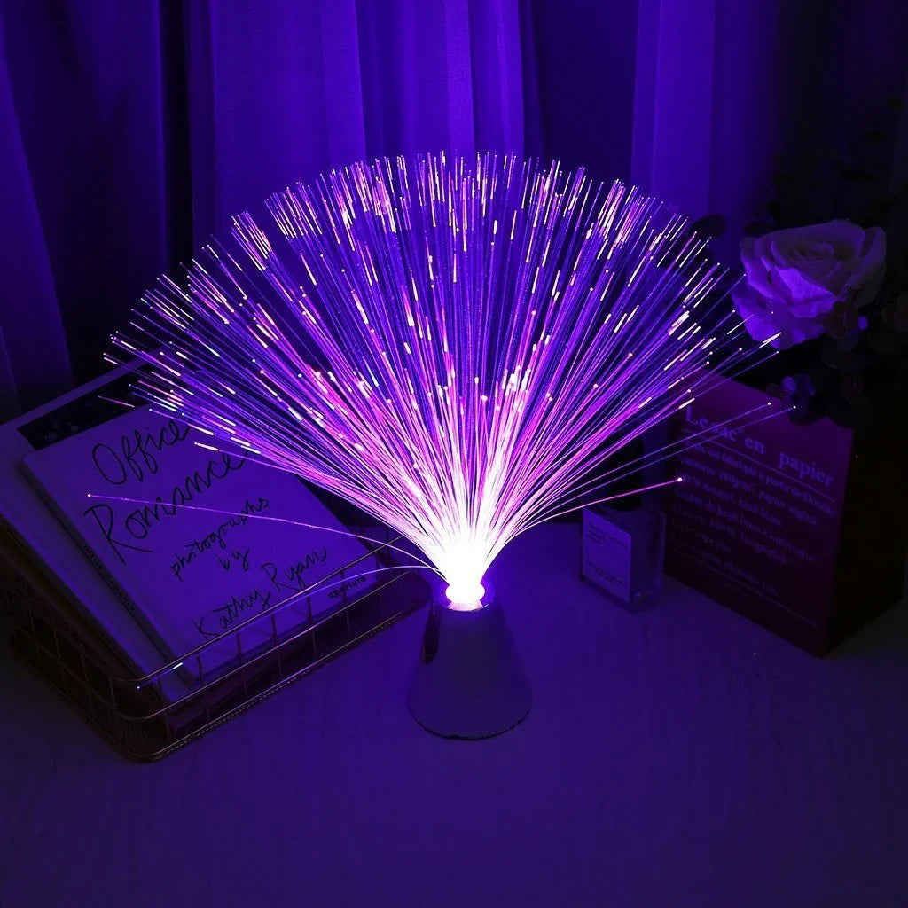 LED Fiber Optic Star Night Light | Multicolor Mood Lamp for Home Decor