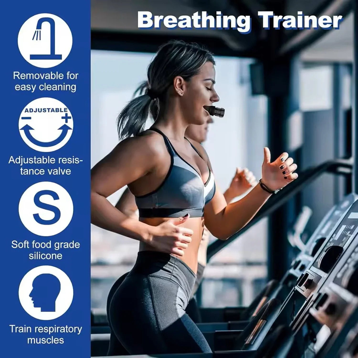 Breathing Trainer Lung Flexer | Durable Fitness Exerciser for Increased Lung Capacity