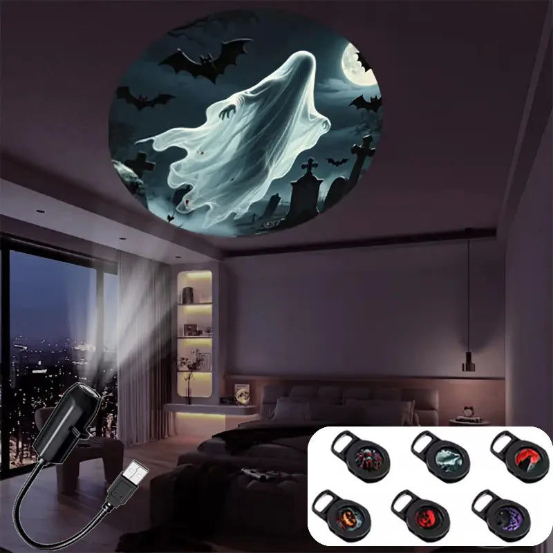 Skull Projection Lamp | Switchable Pattern LED Night Light