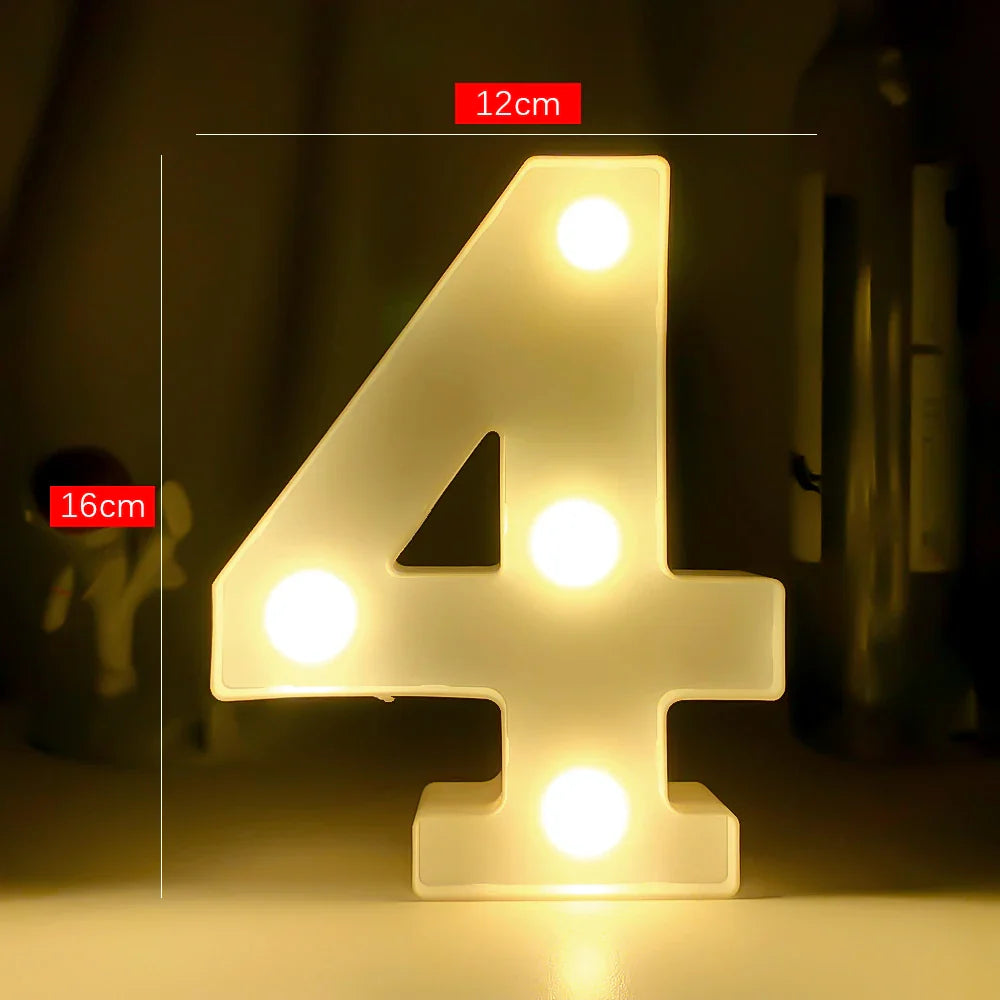 Creative Luminous Letter Night Light | Battery-Powered LED Decor for Parties