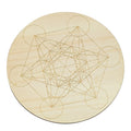 15cm Crystal Lattice Ouija Board | Laser Engraved Metatron Sacred Geometric Wooden Plate for Wiccan Altar Rituals