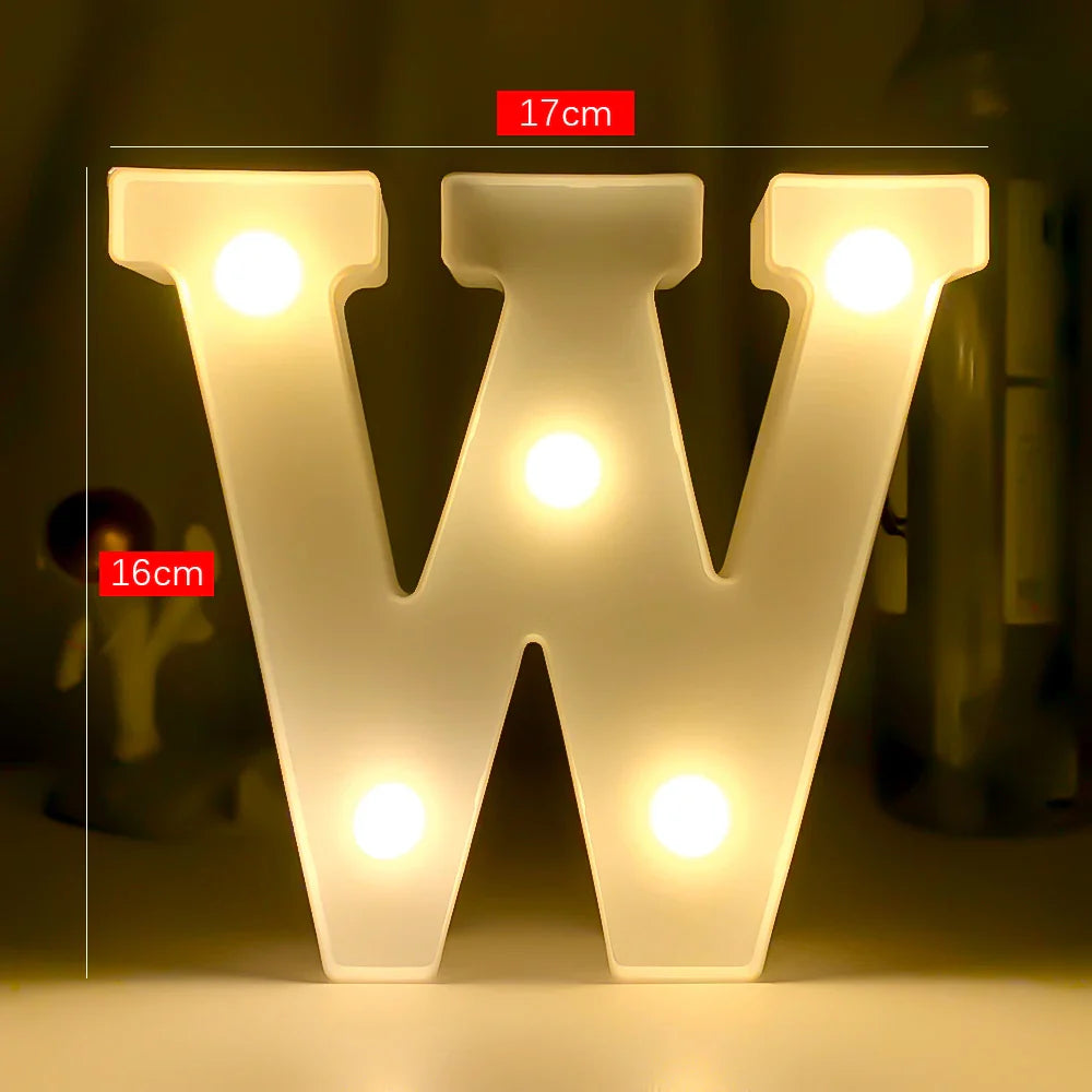 Creative Luminous Letter Night Light | Battery-Powered LED Decor for Parties