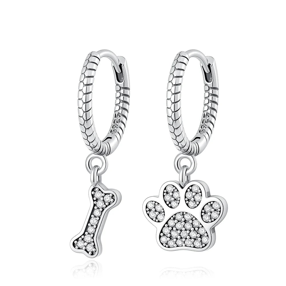 925 Sterling Silver Elephant Cherry Earrings | Sparkling Stud Earrings for Women