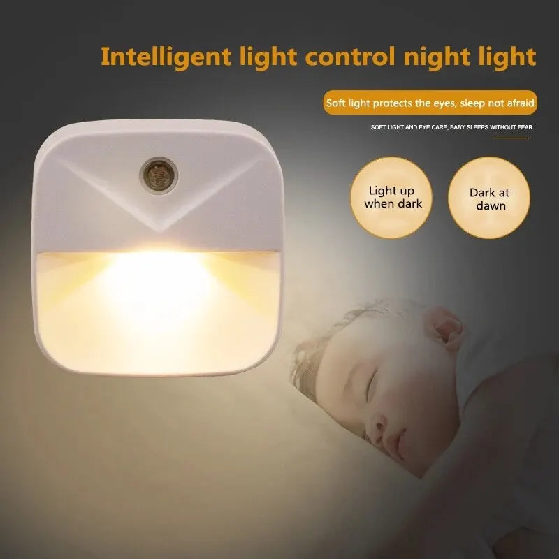 Smart Sensor LED Night Light for Kids and Bedrooms | Auto-On Plug-in Night Light