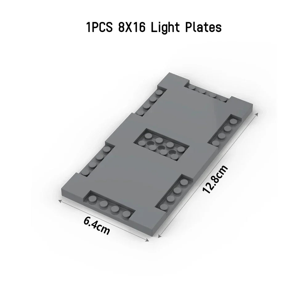 City Road Street Baseplate Building Blocks | Pedestrian Crossing Base Compatible with Major Brands